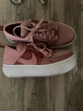 Nike Women's Rose Pink Platform Sneakers